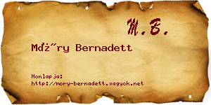 Móry Bernadett névjegykártya